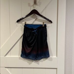 All In Motion Black and Blue Ombre Athletic Shorts